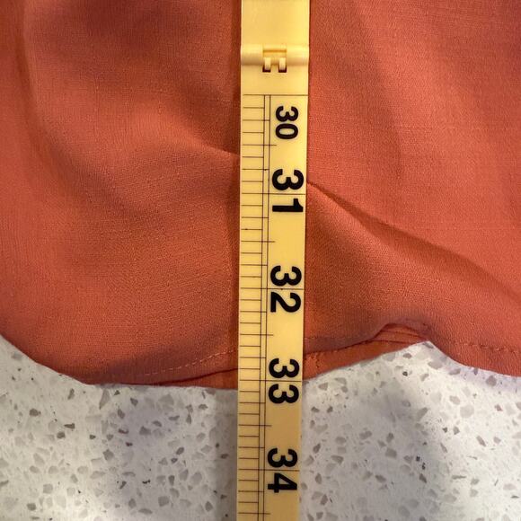 Lauren Conrad Orange Mini Dress Medium 3/4 Sleeves Autumn Pumpkin Patch Boho - Picture 9 of 9